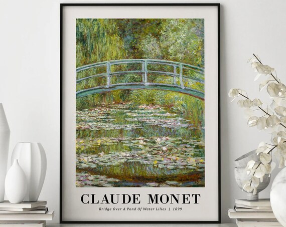 Claude Monet Bridge Over Pond Of Water Lilies 1899 Impressionist Art Poster