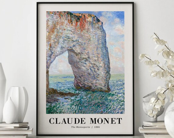 The Manneporte 1886 By Claude Monet Poster Claude Monet Wall Art Poster Print Wall Decor Art Seascape Coastal Monet Art Fine Art