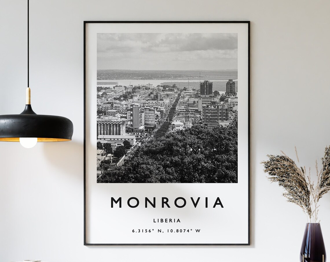 Monrovia Travel Poster, African Travel Art Print
