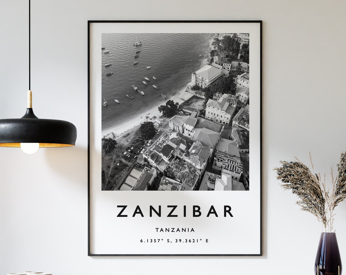 Zanzibar Travel Print Zanzibar Travel Poster African Travel Poster Tanzania Travel Art Print African Wall Art African Print