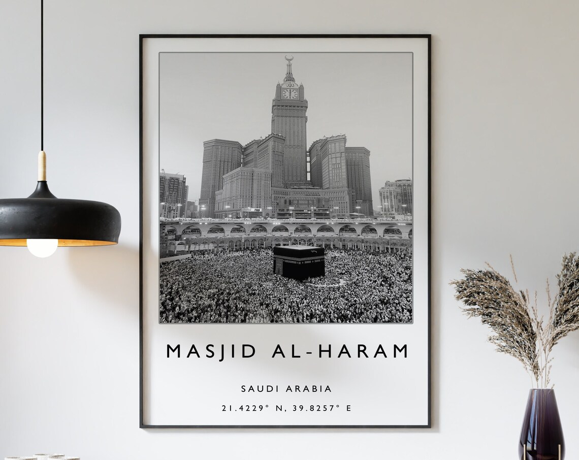 Masjid Al Haram Mosque Saudi Arabia Travel Poster