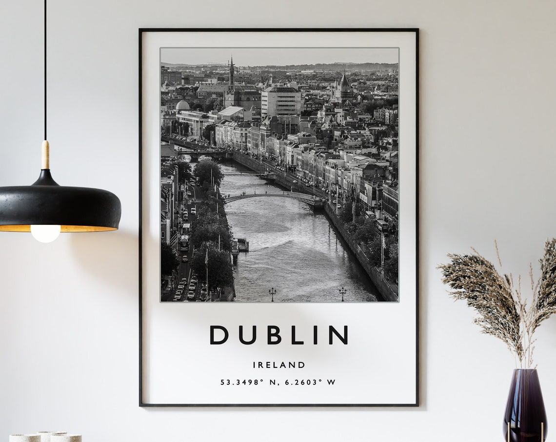 Dublin Travel Print Dublin Travel Poster Ireland Travel Poster European Travel Art Print Photographic Wall Art Travel Print