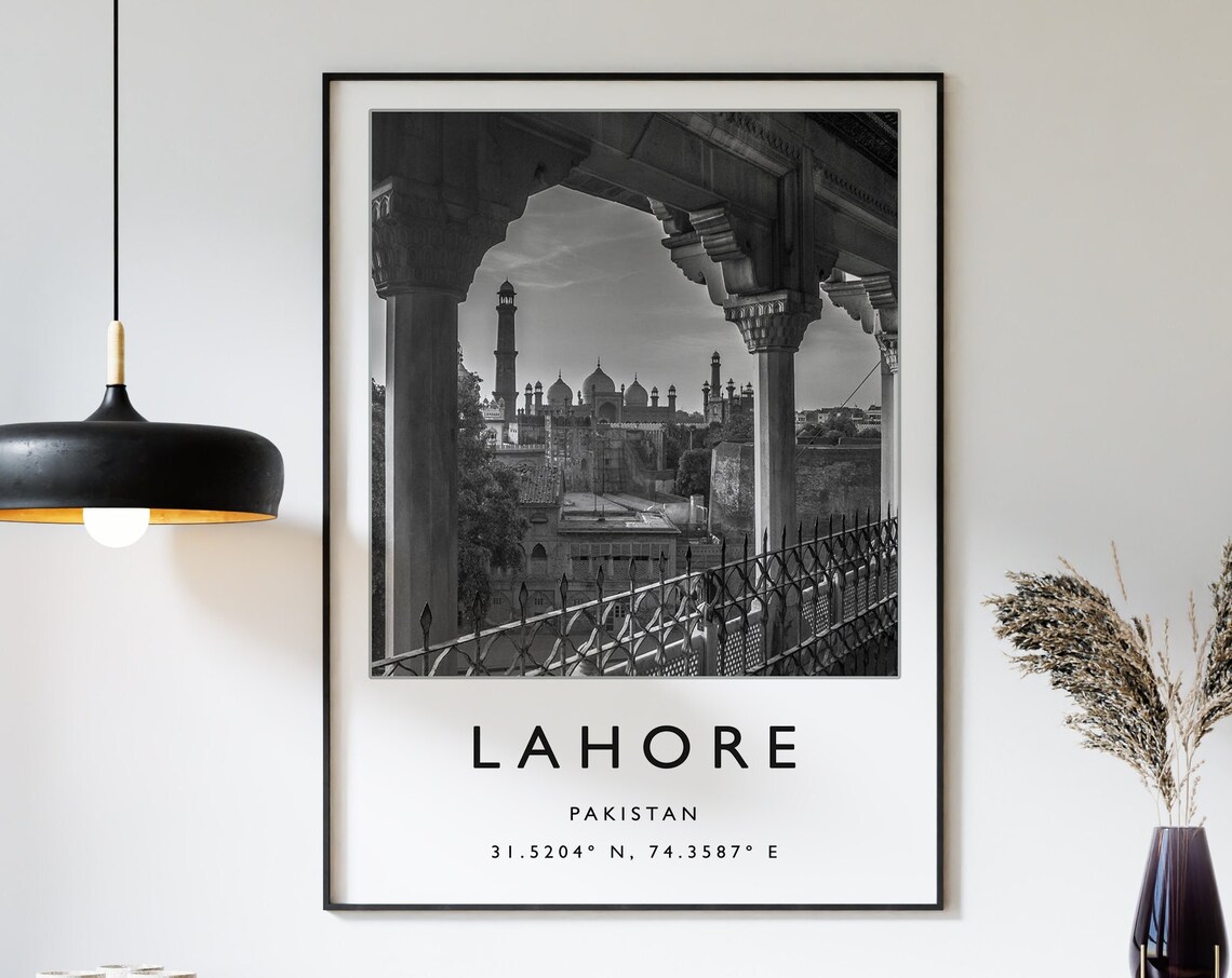 Lahore Travel Poster, Pakistan Travel Art Print