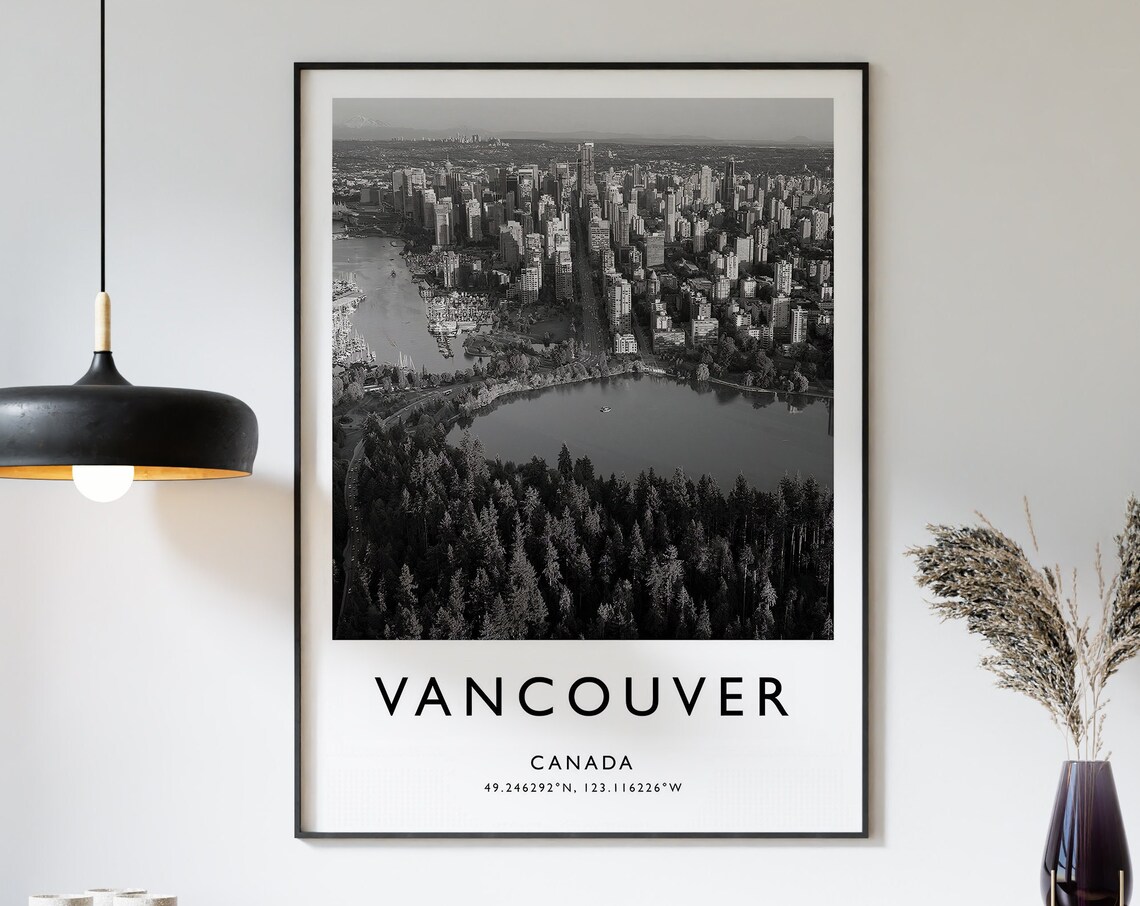 Vancouver Travel Poster, Canada Travel Art
