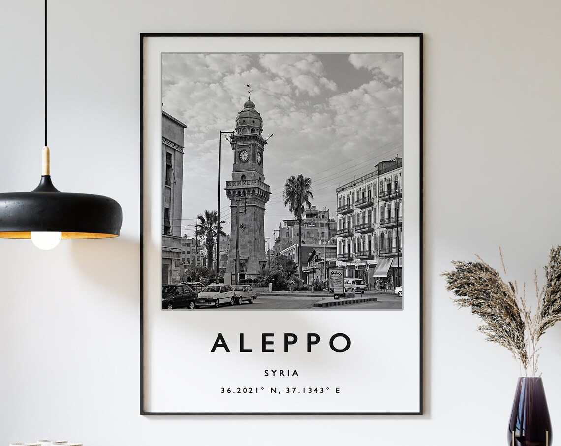 Aleppo Travel Poster, Middle East Travel Art