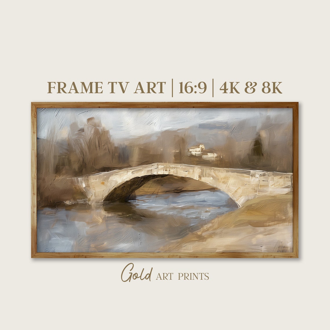 Frame Tv Art Nature Scene Landscape Rustic Stone Bridge Decor Instant High Resolution Wall Art 4k 8k Gap24079