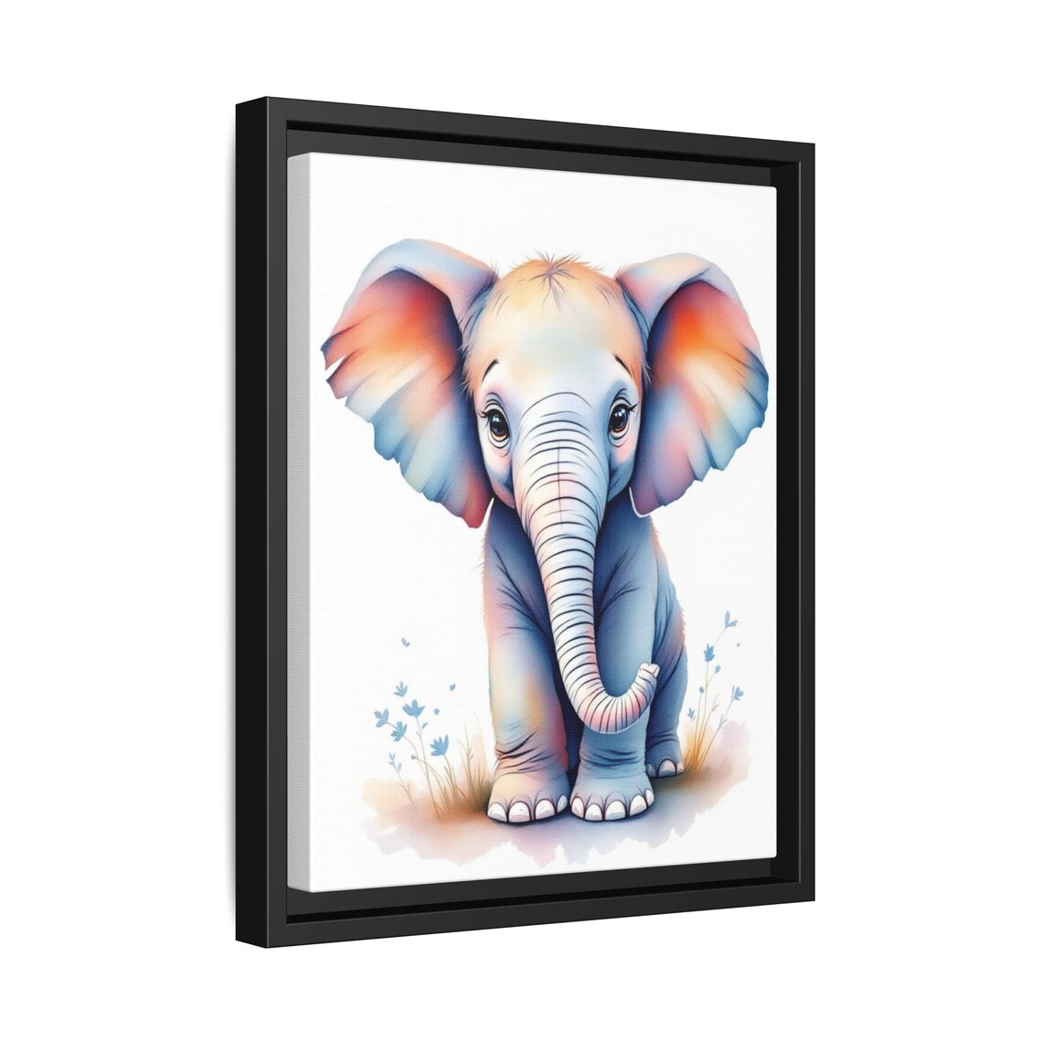 Adorable Baby Elephant Print Cute Kids Wall Art Nursery Room Decoration Baby Animal Art Colorful Elephant Art For Kids - Image 2