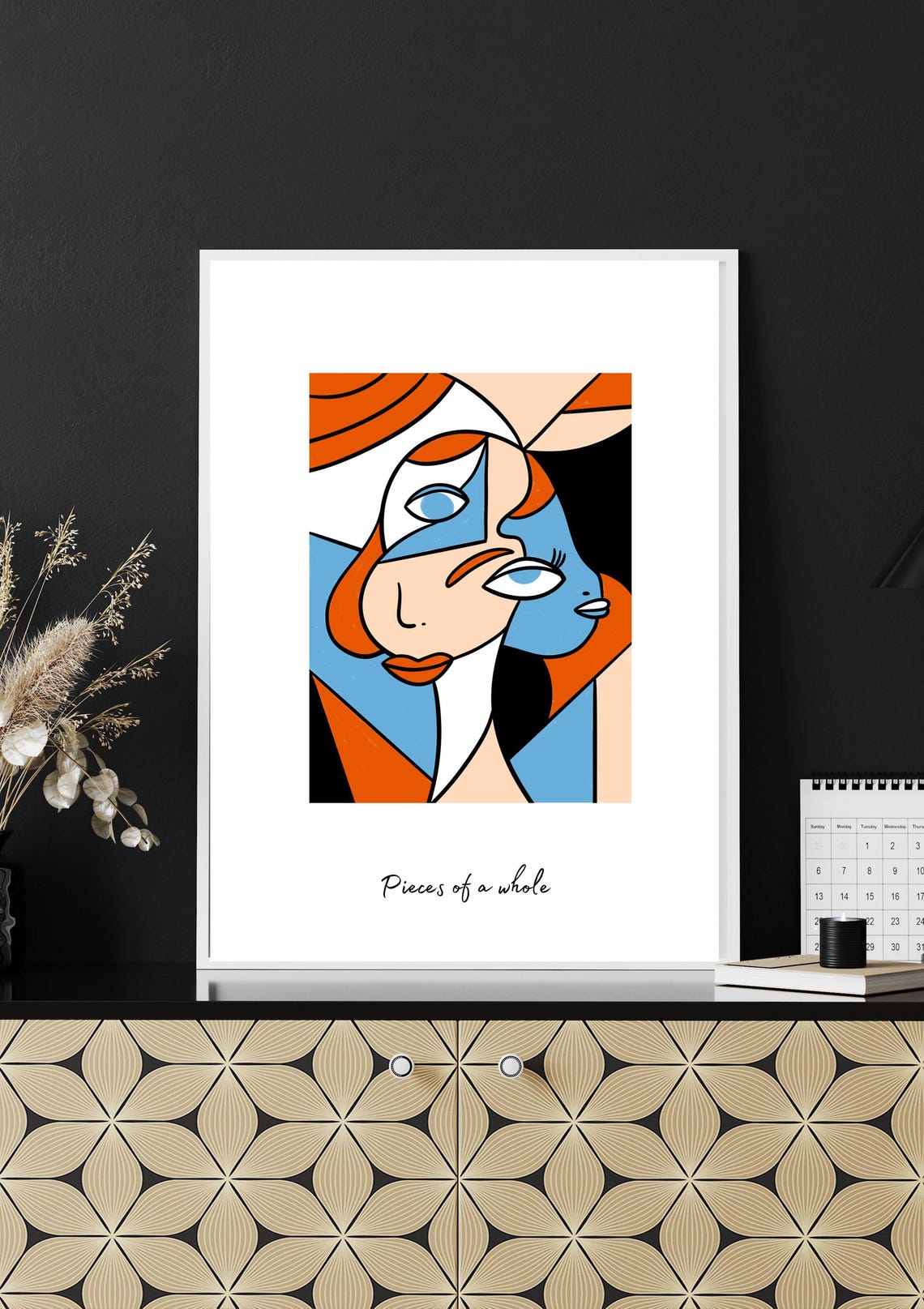 Minimalistcubist Wall Art Abstractgeometric Design Moderncontemporary Home Decor Printabledigital Poster - Image 2