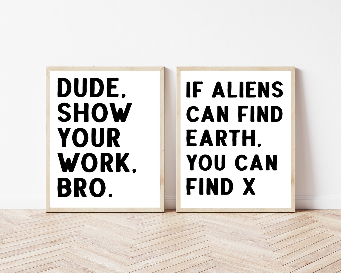 Math Classroom Posters Art Print, Teacher Appreciation