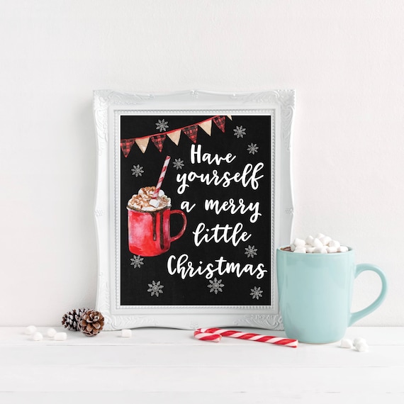 Hot Chocolate Christmas Party Decorations Art Print