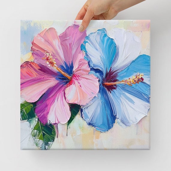 Hibiscus Flower Print Wall Art Hibiscus Painting Print Tropical Wall Art Tropical Flower Art Hibiscus Flower Art