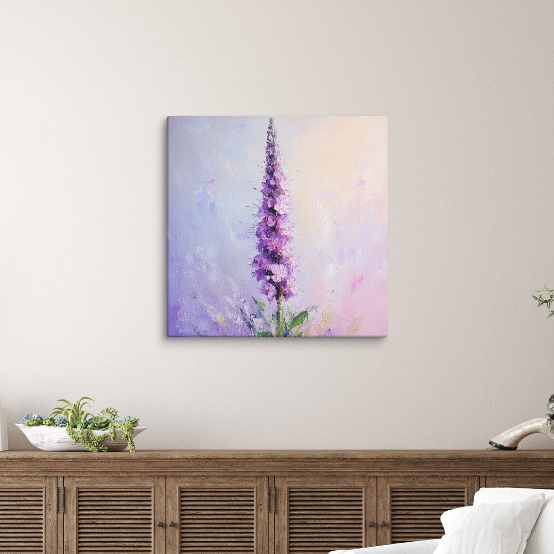Purple Blazing Star Flower Spike Lavender Painting Art Poster - Image 5