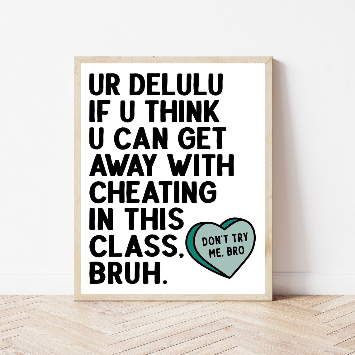 High School Math Classroom Rules Poster Print