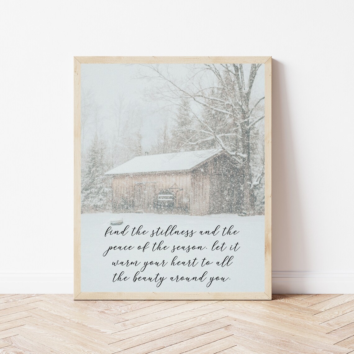 Christian Christmas Wall Art Winter Photography Print