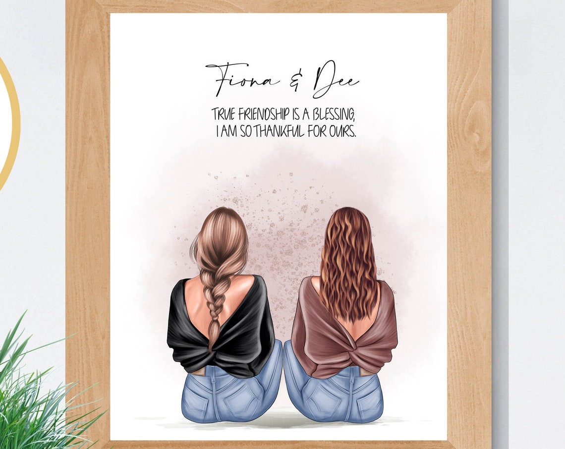 True Friendship Is a Blessing Best Friends Quote Message Poster