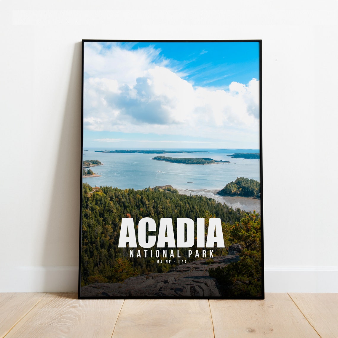 Acadia National Park Maine Coastal Islands Forest Scenic Poster