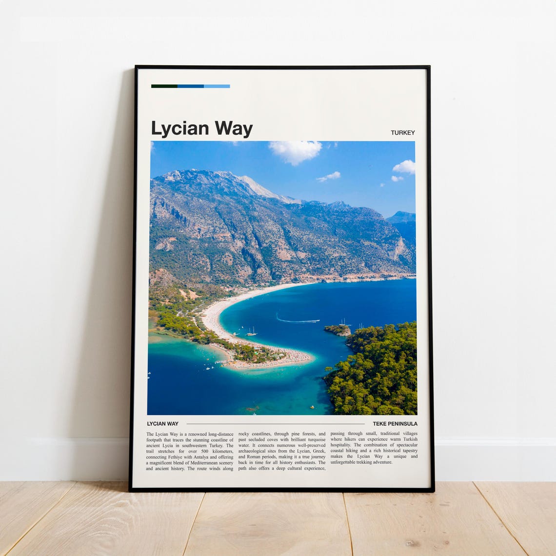 Lycian Way Turkey Turquoise Coastline Pine Mountain Trek Poster