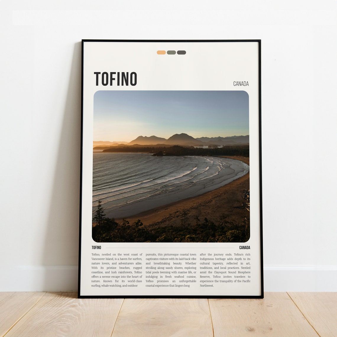 Tofino Canada Vancouver Island Beach Sunset Photo Travel Poster
