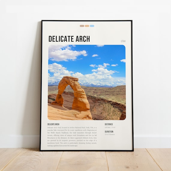 Delicate Arch Utah Arches National Park Sandstone Desert Poster