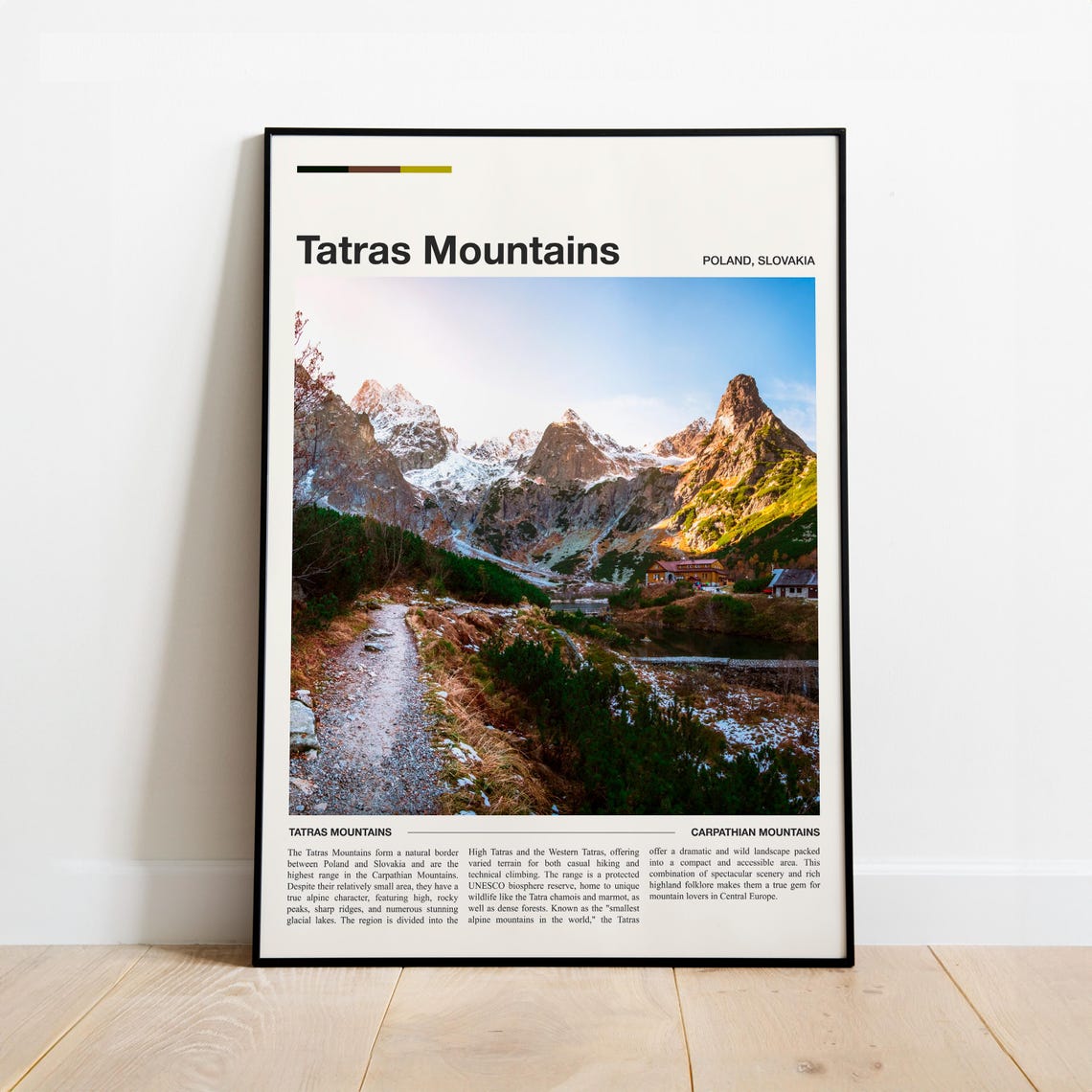 Tatras Mountains Poland Slovakia Carpathian Alpine Trail Poster