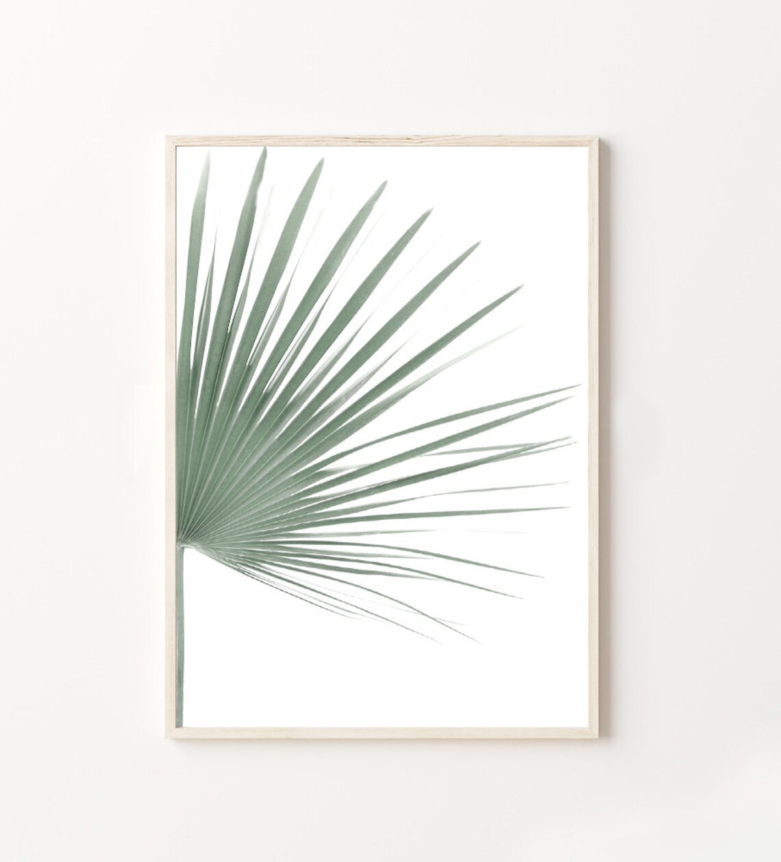 Palm Leaf Tropical Art Print, Plant Decor