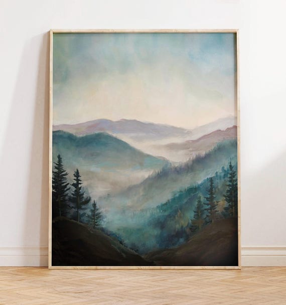 Smoky Mountains Blue Ridge Tennessee Landscape Art Print