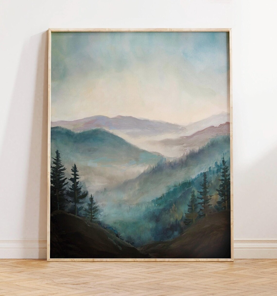 Smoky Mountains Blue Ridge Tennessee Landscape Art Print