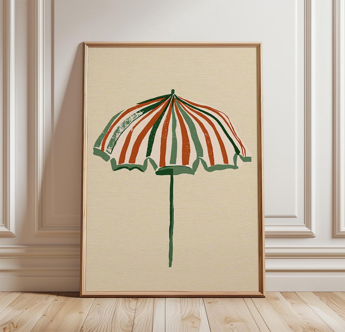 Beach Hut Coastal Minimal Wall Art Print