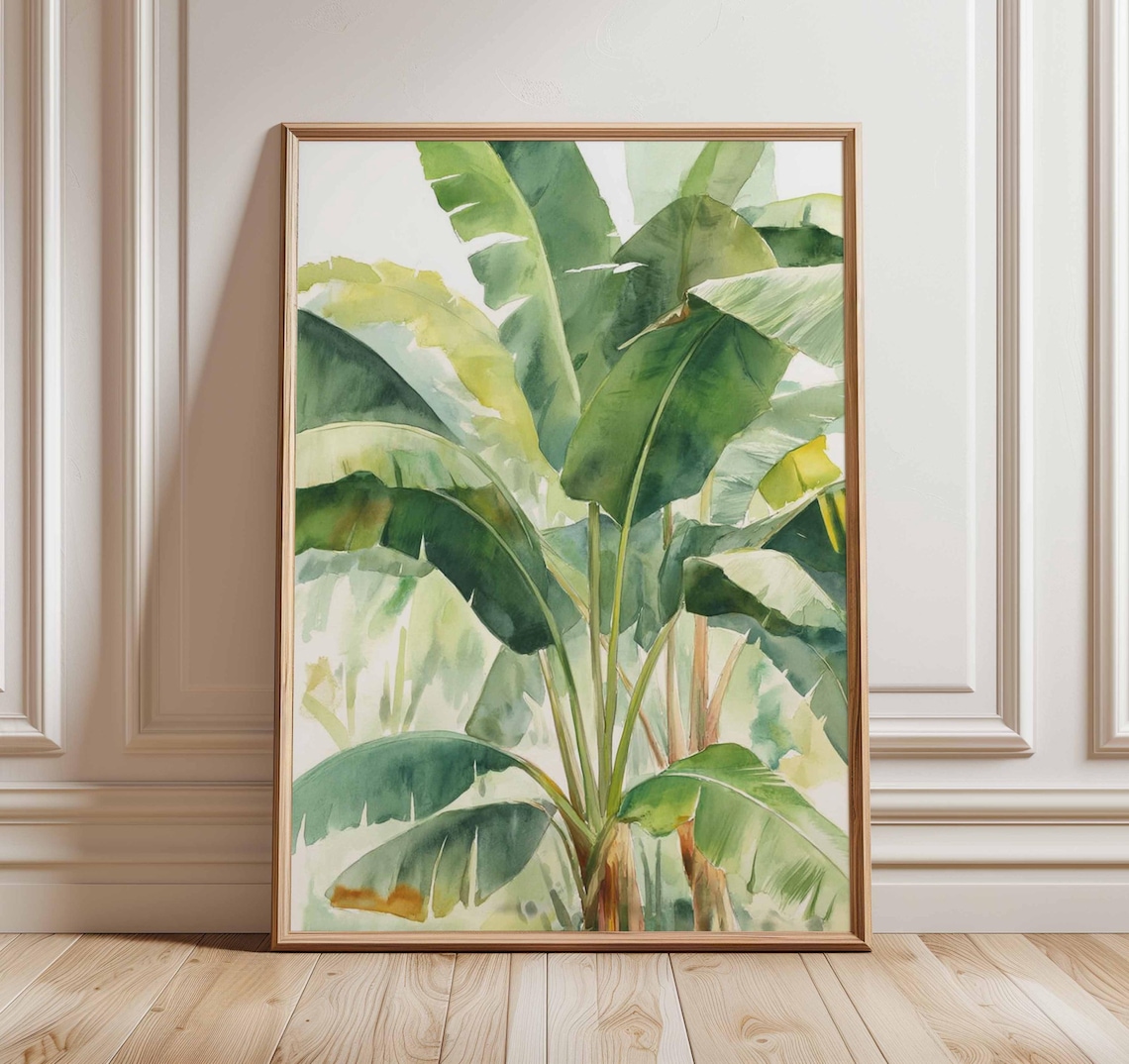 Banana Leaf Tropical Botanical Poster Print