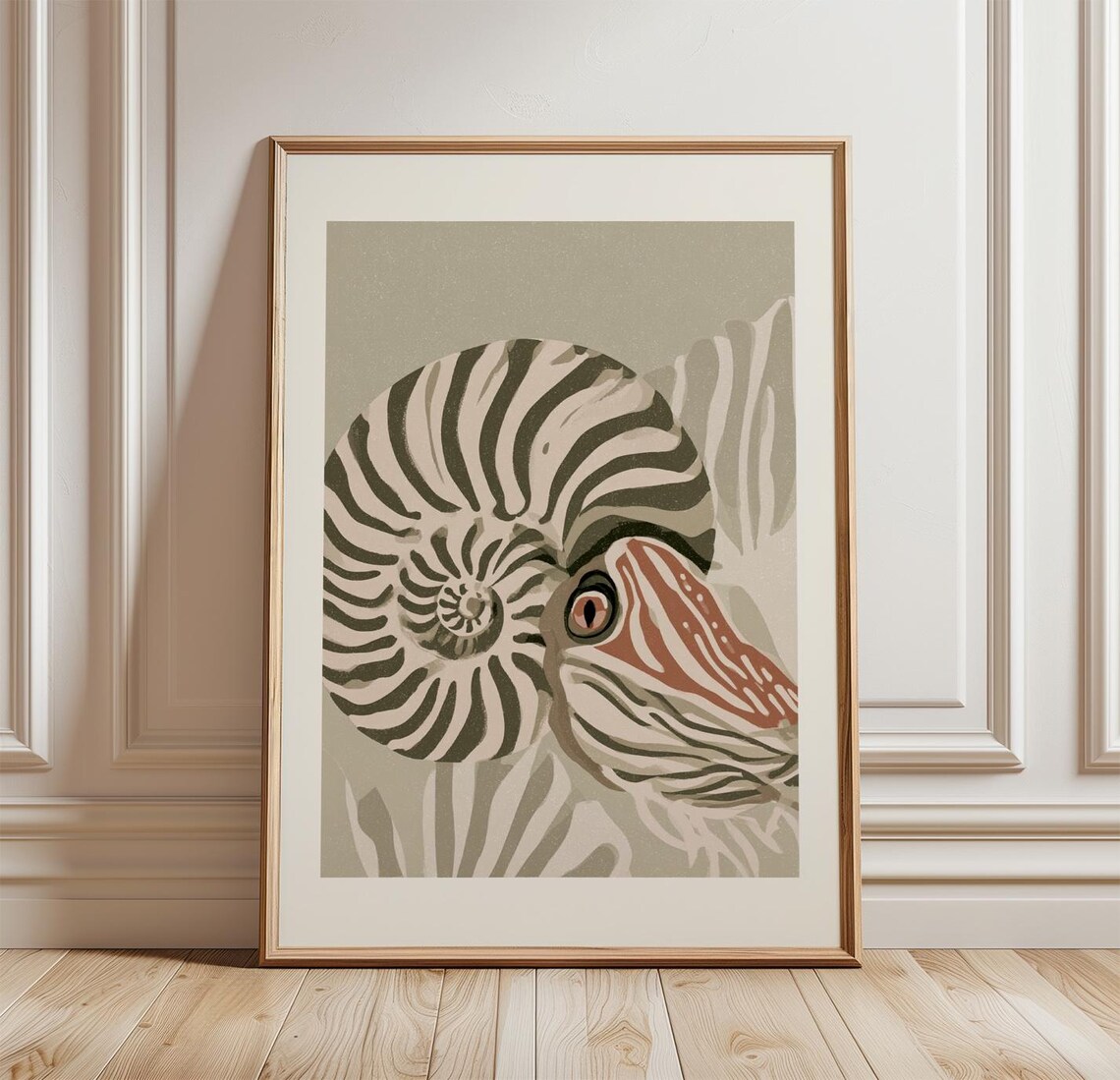 Nautilus Shell Coastal Art Print