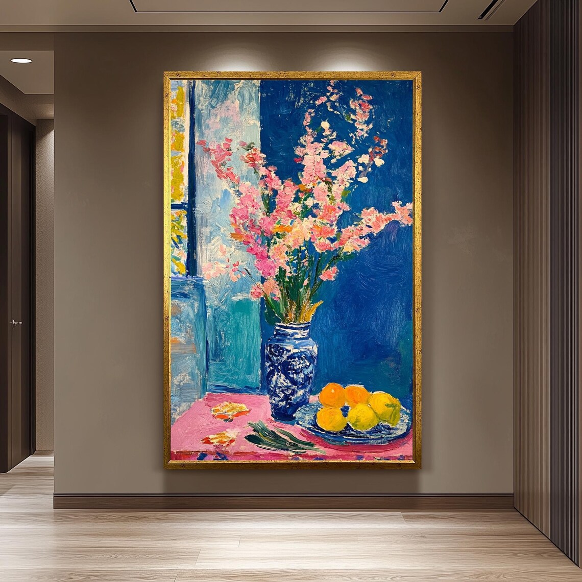 Matisse Inspired Tropical Floral Abstract Art Print