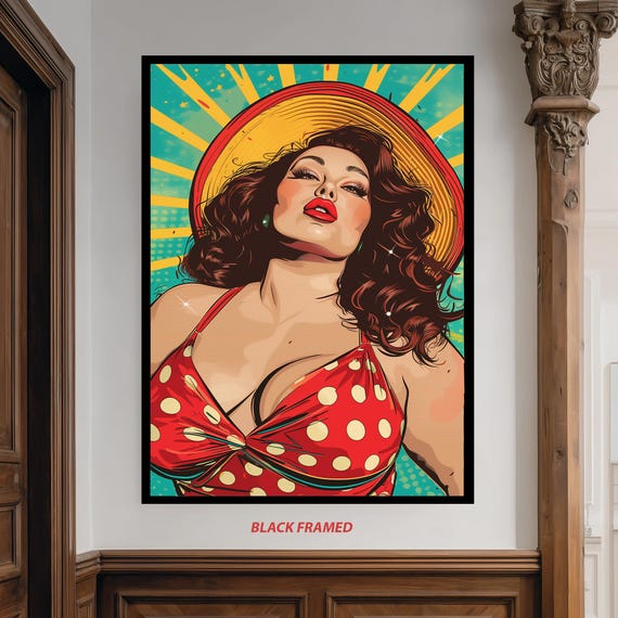 Vintage Sexy Pop Art Woman Poster Print