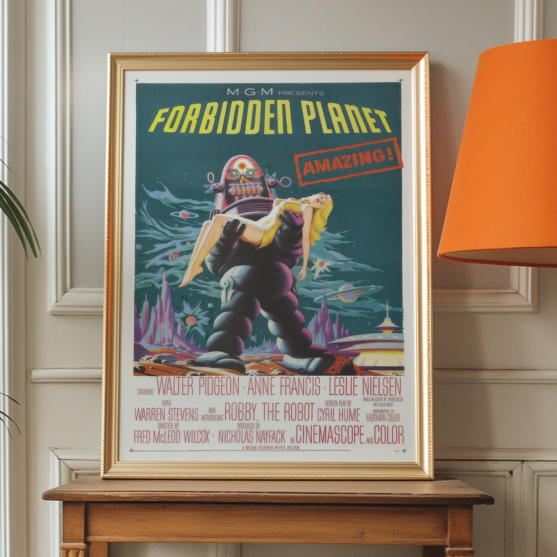 Classic Forbidden Planet Movie Poster Vintage Trendy Wall Art Cinema Room Decor Print At Home Movie Geek Collectible - Image 2