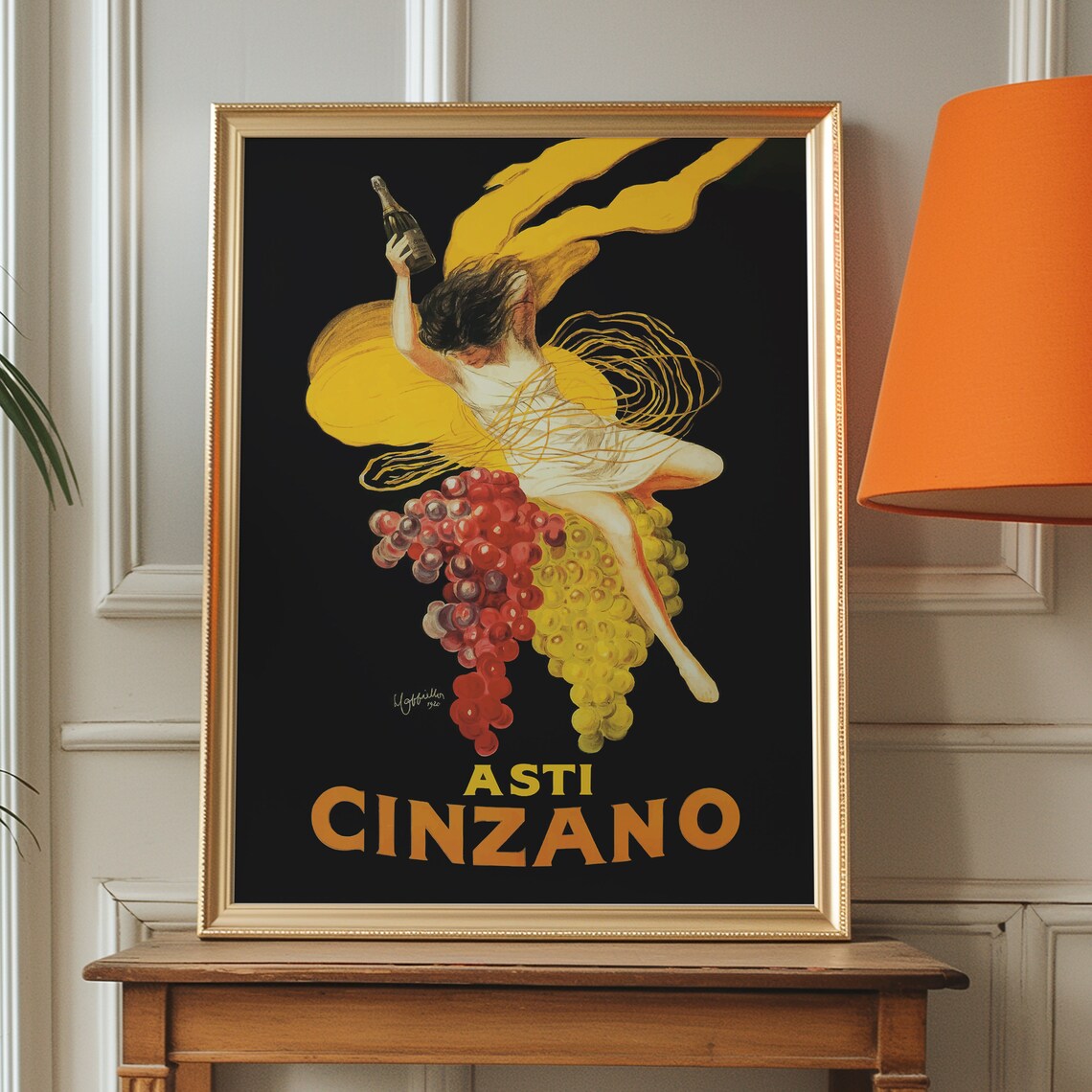 Asti Cinzano Grapes Dancing Woman Vintage Italian Advertising Poster - Image 3