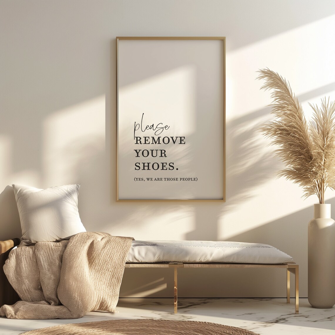 Please Remove Your Shoes Funny Entryway Art Print - Image 2