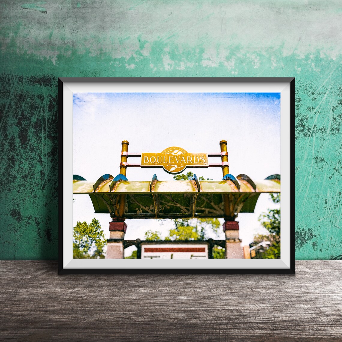 Chicago Boulevards Vintage Travel Poster Art Print