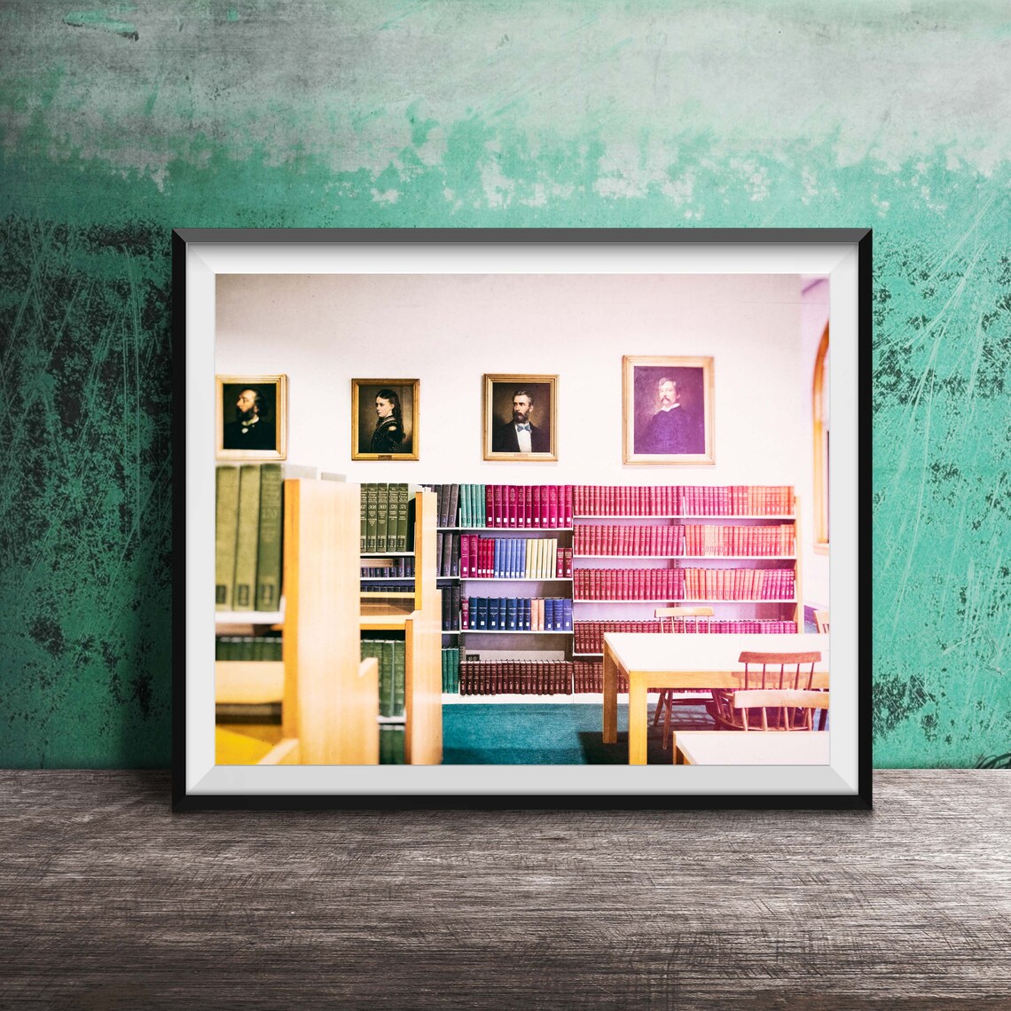 Library Photography Print, Study Office Decor