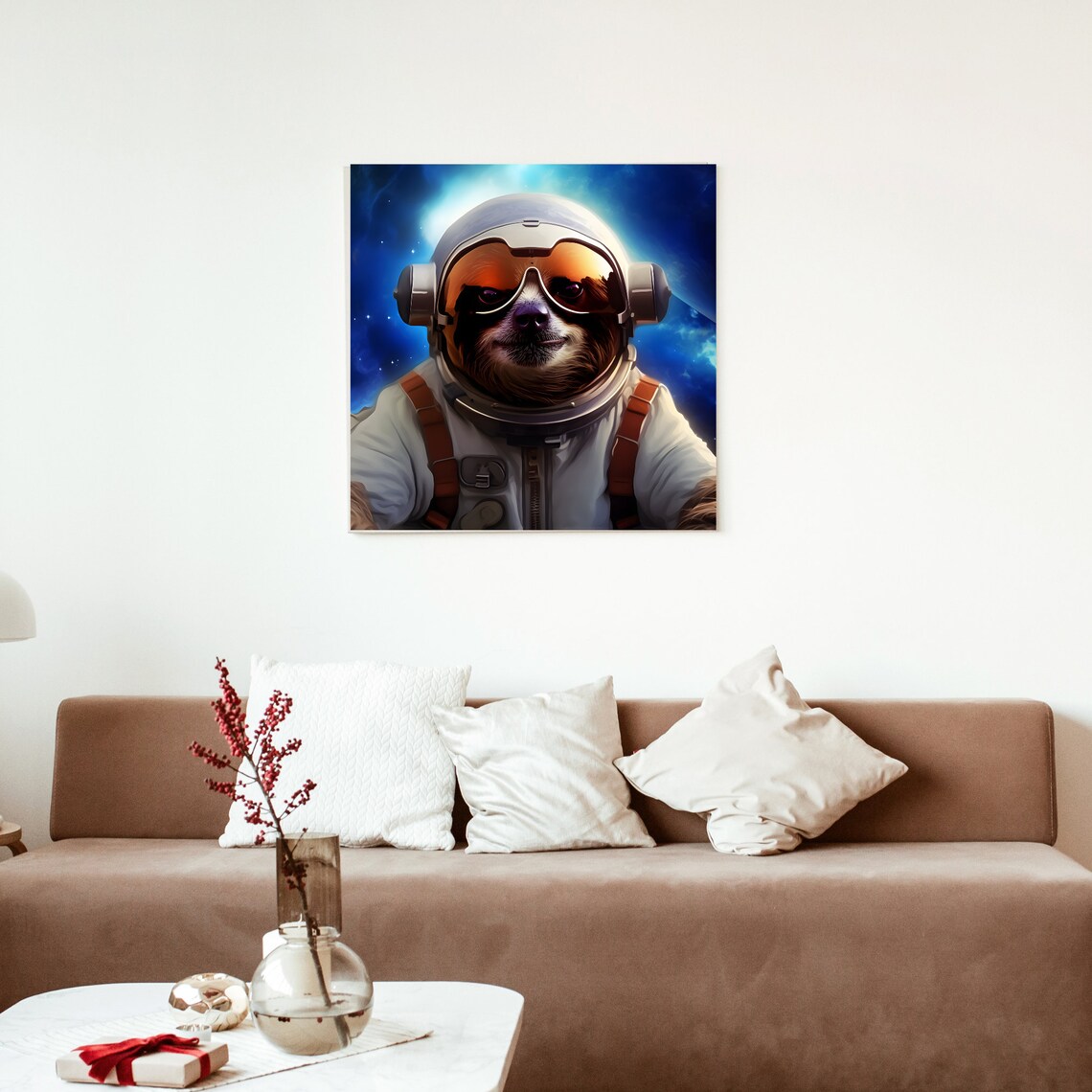 Sloth Astronaut, Space Theme Animal Art Print - Image 2
