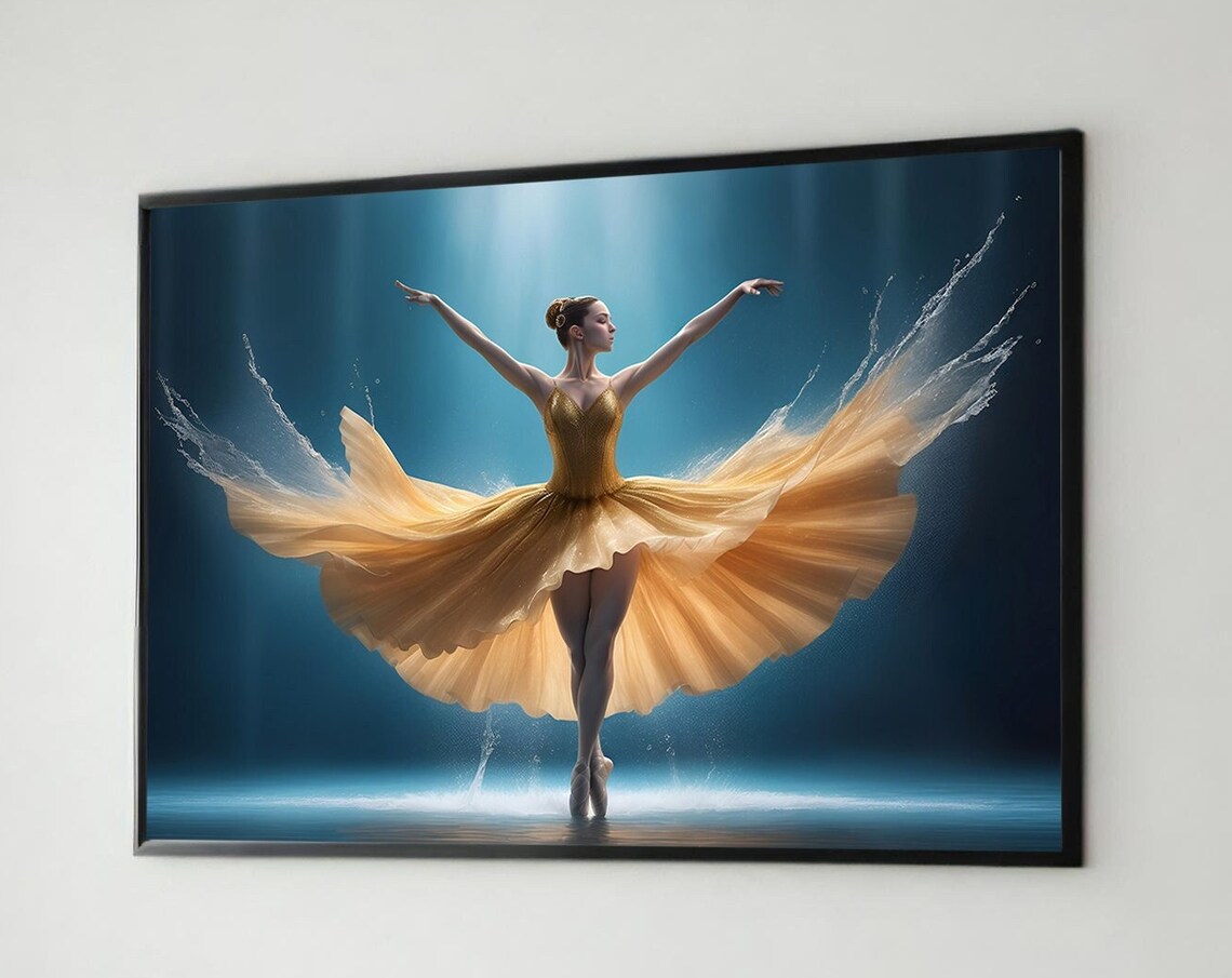 Graceful Ballet Dancer Art Print, Modern Home Decor