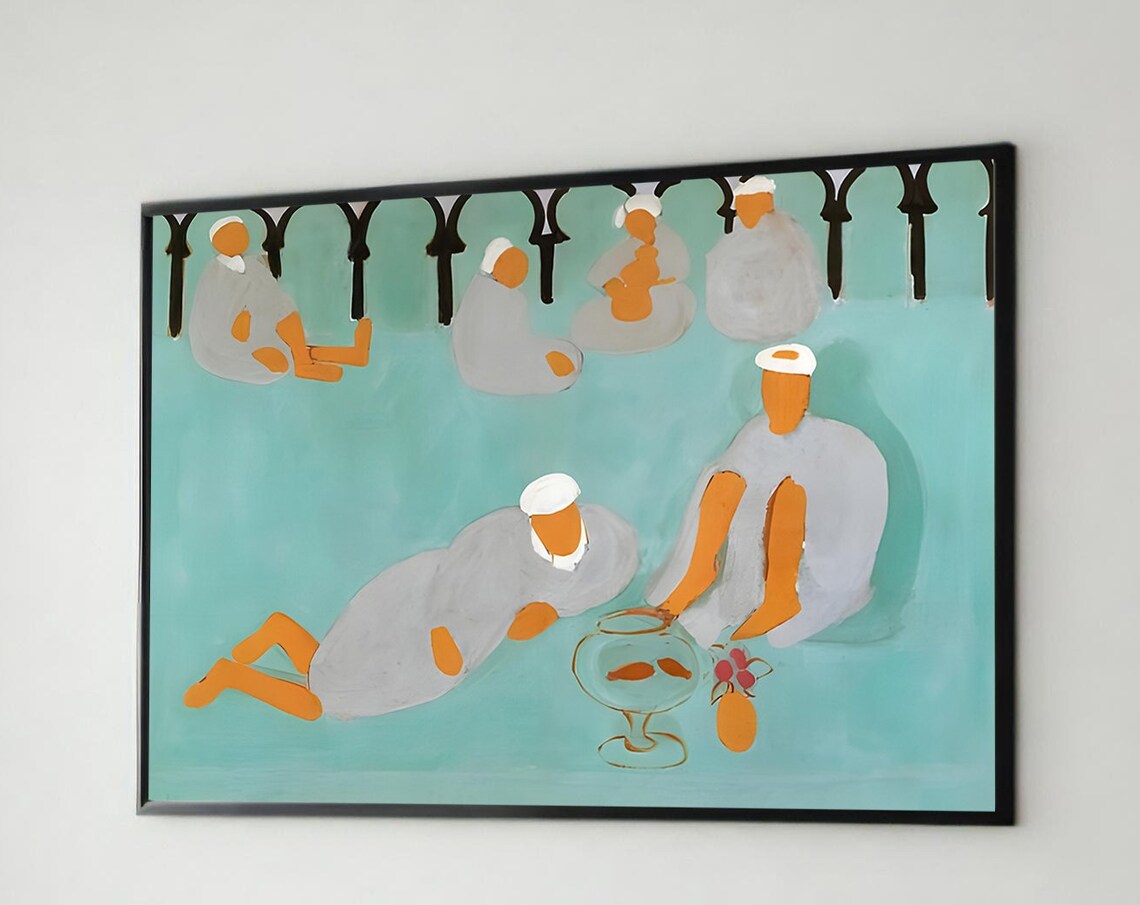 Abstract Serenity In The Bathhouse, Etel Adnan Inspired