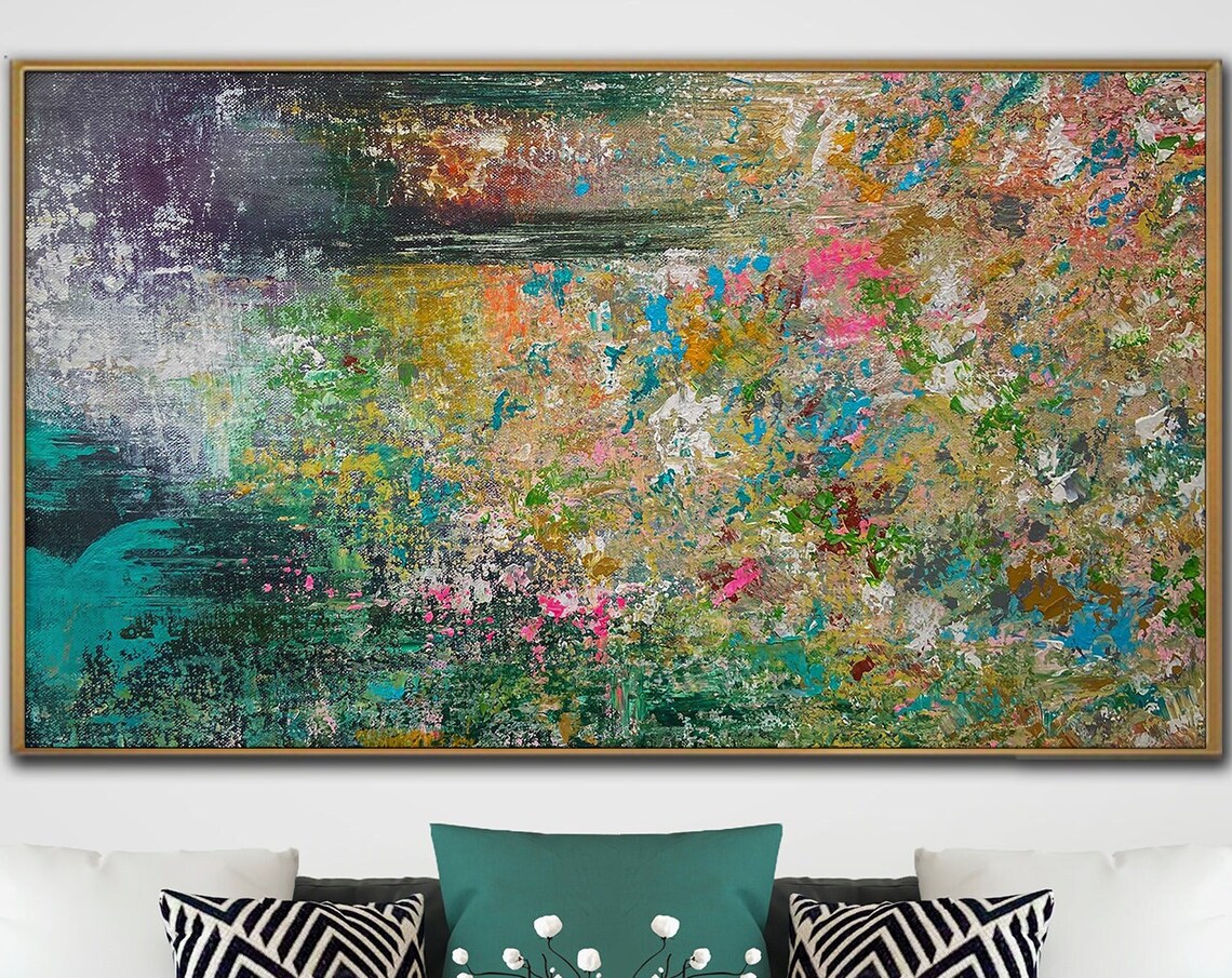 Colorful Floral Abstract Painting, Modern Wall Art Print - Image 4