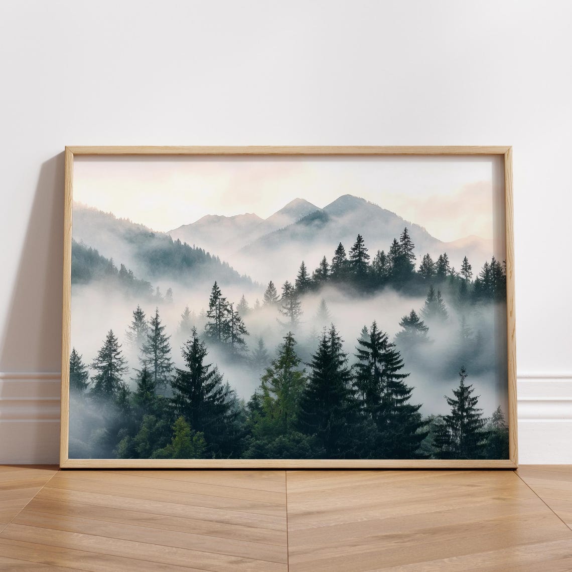 Forest Mountains Landscape Print Nature Photography Large Wall Art