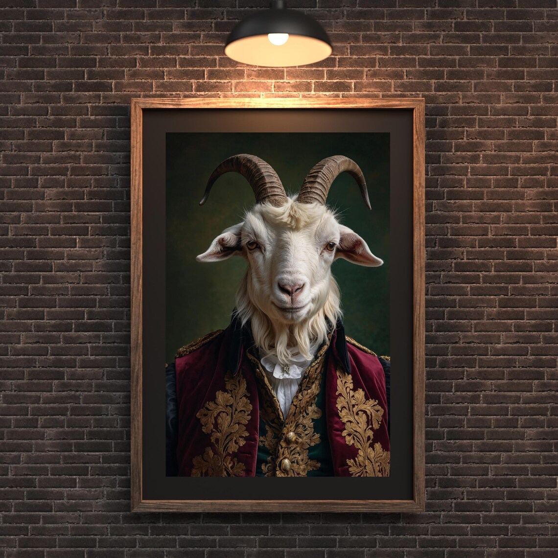 Goat Royal Portrait Aristocratic Duke Regal Animal Fancy Coat Poster