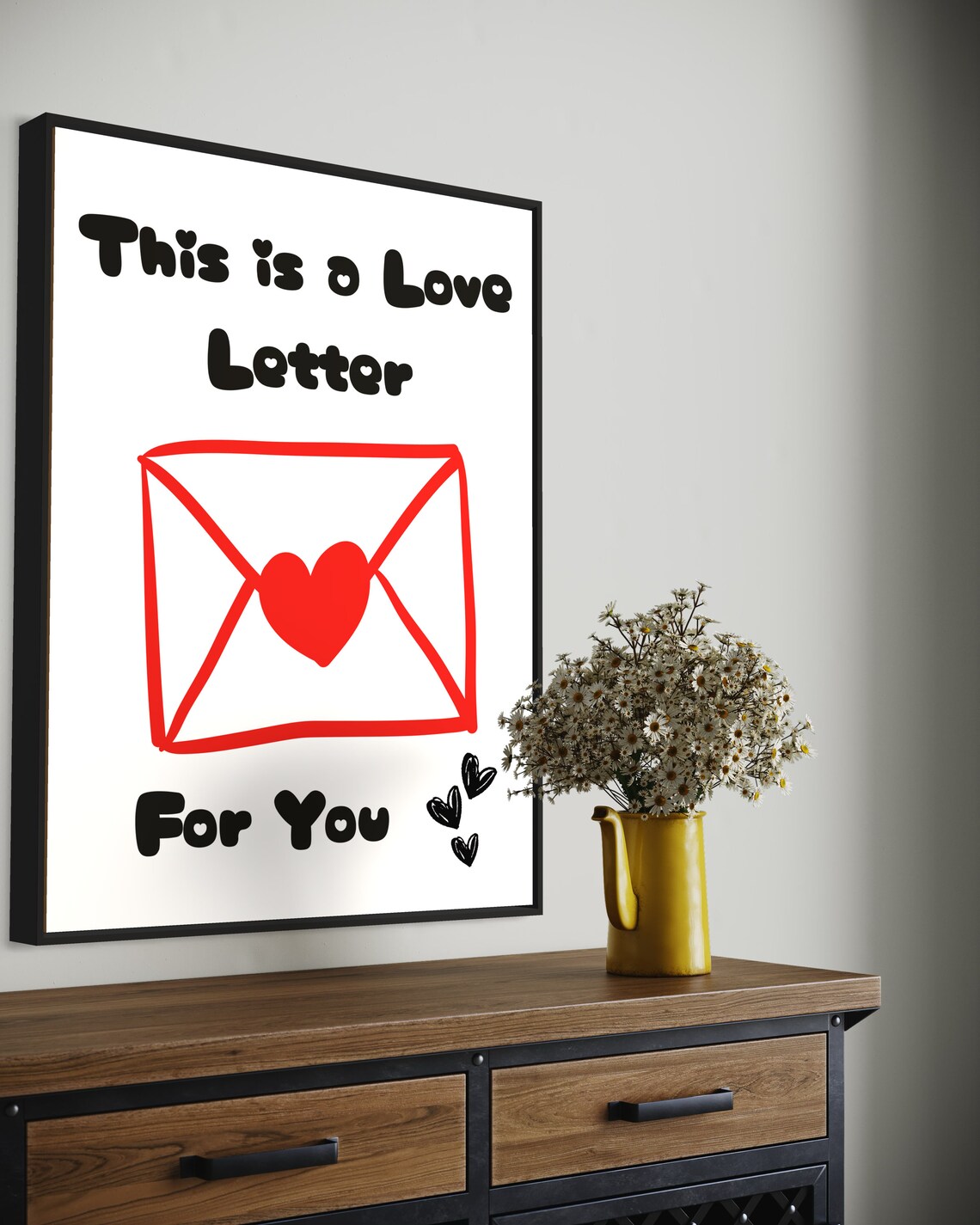 This Is a Love Letter for You Red Heart Envelope Romance Poster - Image 3