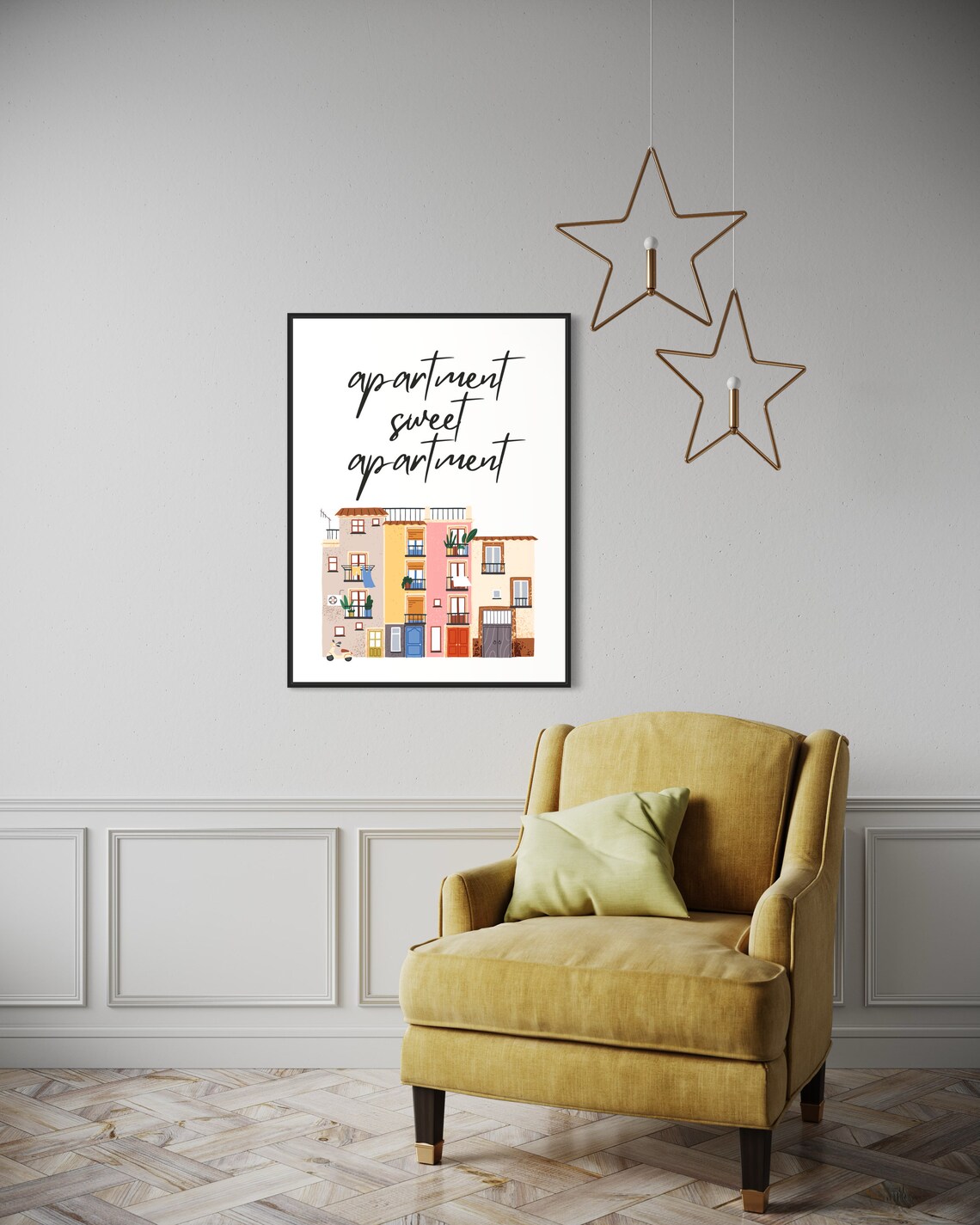 Apartment Sweet Apartment Colorful Buildings City Art Poster - Image 3