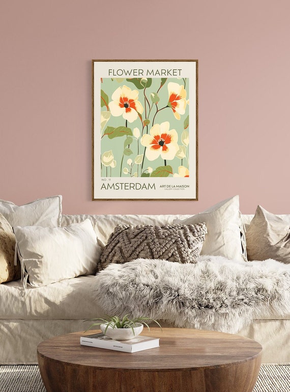Flower Market - Retro Travel Poster
