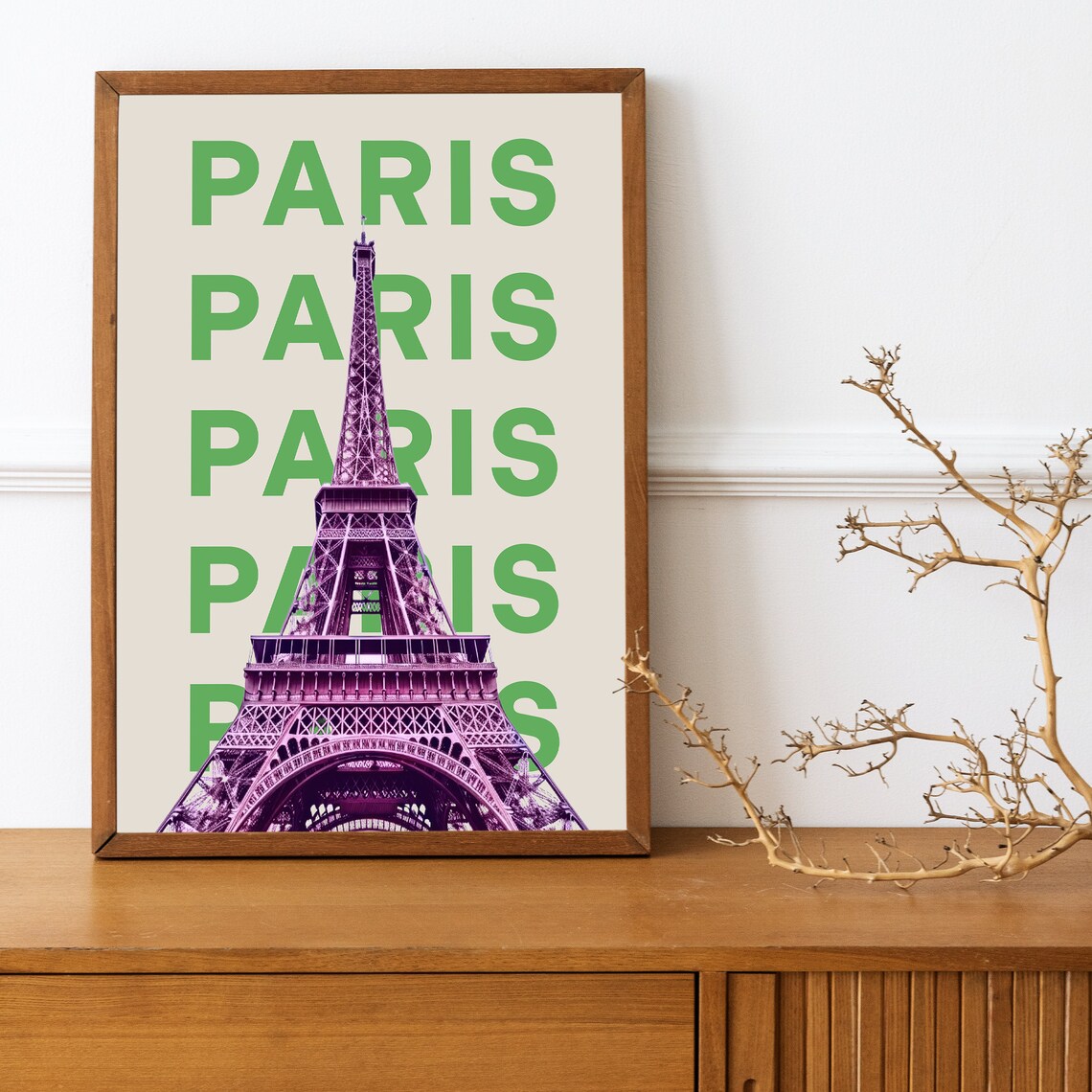 Paris City Poster, Funky Trendy Travel Art - Image 4