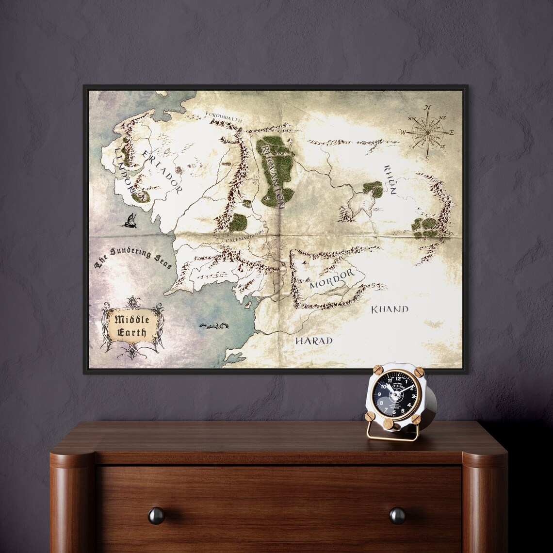 Middle Earth Antique Map, Lord Of The Rings - Image 5