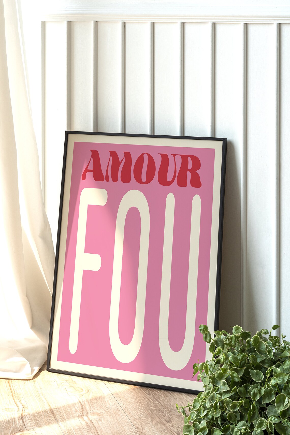 Amour Fou Modern Typography Quote Art Print - Image 4