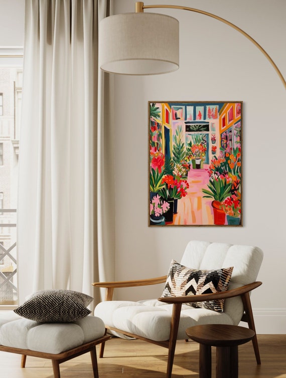 Flower Shop Print, Matisse Vintage Floral Decor